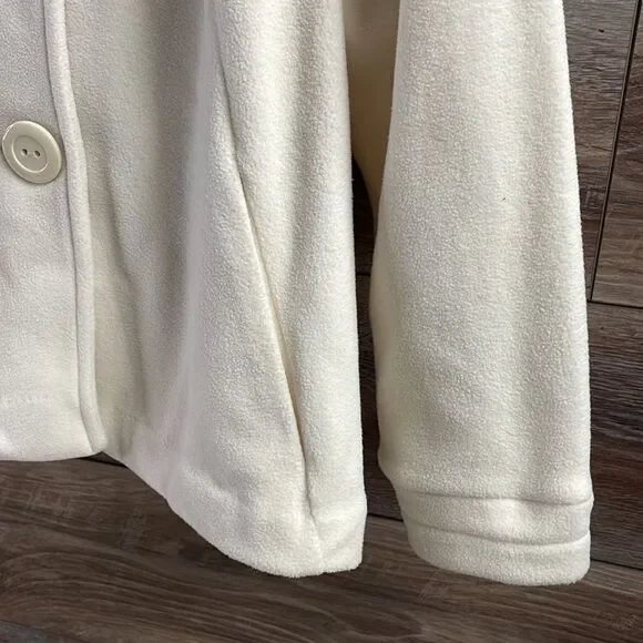 Windham Harbour Fleecelike Winter Coat, Vintage, Size Petite Large, Light Cream - Picture 5 of 7